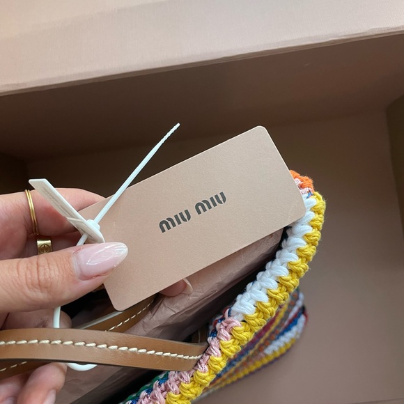 NWT Miu Miu Crochet Tote Bag - Picture 5 of 7